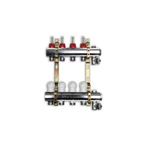 220TT2-06-12D Collettore di distribuzione con flussimetri att.3/4" sfoghi aria manuali 1"x 12 vie TE-SA - immagine 1