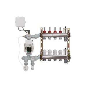 223VATTIN-06-03 Gruppo di regolazione impianto radiante inox verticale 1"x 3 vie TE-SA