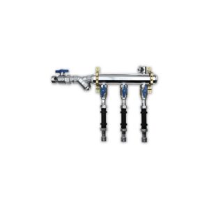 440F-065-02 Collettore per contatori acqua fredda att 3/4"M int.100mm 1"x 2 vie TE-SA