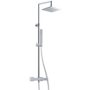 613321Q Set doccia estensibile con soffione quadrato 300 mm in ottone 8 mm EURORAMA