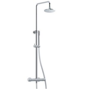 615318 Kit doccia estensibile con soffione tondo Ø 225 mm in ottone 8 mm EURORAMA