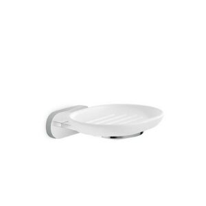 67200.21.018 Porta sapone a muro ceramica bianca cromo NEWFORM - immagine 1