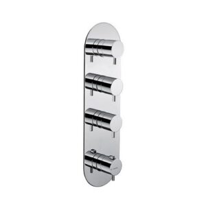 67603E.21.018 Parte esterna miscelatori termostatici multiutenza doccia ad incasso con 3 uscite 3/4" cromo NEWFORM