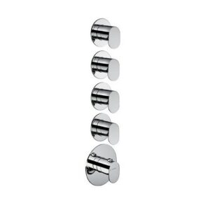 67631E.21.018 Parte esterna miscelatore termostatico multiutenza doccia ad incasso con 4 uscite 3/4" cromo NEWFORM