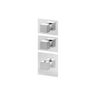 67649E.21.018 Parte esterna miscelatore termostatico multiutenza ad incasso a 2 uscite 3/4" cromo NEWFORM - immagine 1