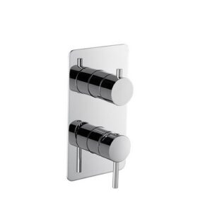 67693E.21.018 Parte esterna miscelatore monocomando ad incasso con deviatore meccanico a due uscite 1/2" cromo NEWFORM - immagine 1