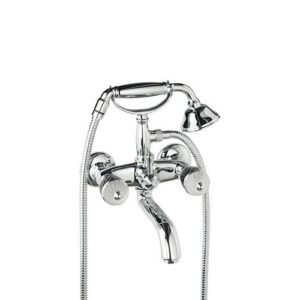 68040C.21.018 Gruppo esterno vasca deviatore automatico vasca/doccia flessibile in ottone 150 cm. cromo NEWFORM - immagine 1