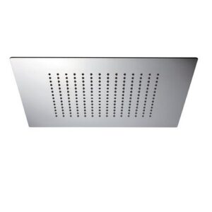 683.21.018 Soffione quadro ad incasso in acciaio con getto pioggia 400x400mm cromo NEWFORM - immagine 1