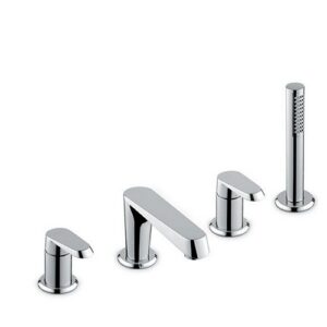 68982C.21.018 Gruppo bordo vasca completo di bocca di erogazione, deviatore e set doccetta cromo NEWFORM - immagine 1