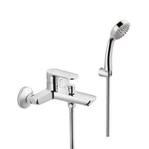 69340C.21.018 Gruppo vasca esterno completo di supporto fisso, flessibile e doccetta cromo NEWFORM - immagine 1