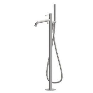 69684EX.50.050 Parte esterna gruppo vasca a pavimento con miscelatore incorporato, deviatore e set doccia inox NEWFORM - immagine 1