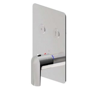 70429E.21.018 Parte esterna miscelatore termostatico ad incasso a due uscite con comando cromo NEWFORM - immagine 1