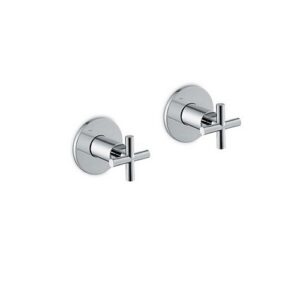 70857E.21.018 Parte esterna gruppo doccia da incasso con entrate ed uscite da 1/2" cromo NEWFORM - immagine 1