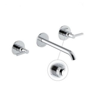 71122E.21.018 Parte esterna gruppo lavabo 3 fori a parete senza scarico cromo NEWFORM