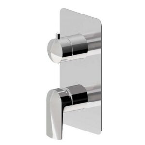 72274E.21.018 Parte esterna miscelatore monocomando ad incasso con deviatore meccanico a due uscite 1/2" cromo NEWFORM - immagine 1