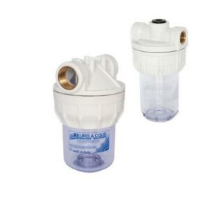 CFP51000 Contenitore vuoto con attacchi 1/2" F per cartucce 5" mini 3 vie EUROACQUE