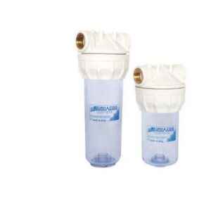 CFP00722 Contenitore vuoto in plastica con attacco 1" F per cartucce 10" staffabile EUROACQUE
