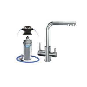 KARGENT3N Kit microfiltrazione per acqua da bere con rubinetto 3 vie ARGENTO EUROACQUE