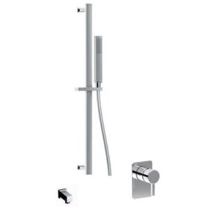 PER55065 Kit doccia con asta saliscendi, flessibile m 1,50 e doccetta monogetto EURORAMA