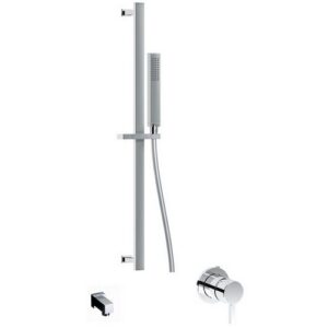PER55065SL Kit doccia con asta saliscendi, flessibile m 1,50 e doccetta monogetto EURORAMA