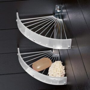 0888-C-AR Angolare doccia con fascia in plexiglass arancio FOROX TL BATH