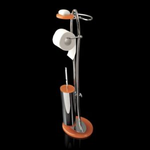 0895-C-BL Piantana wc-bidet cromata plexiglass blu KOR TL BATH