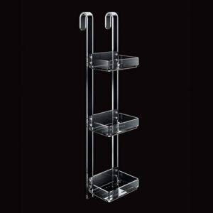 1113-C-RS Portaoggetti 3 piani da appendere in plexiglass rosa FORBOX TL BATH - immagine 1