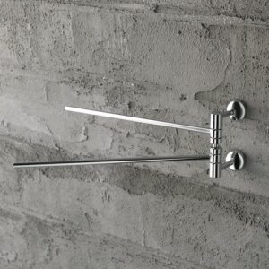 1519-C Porta salviette doppio orientabile cromato RIVIERA TL BATH - immagine 1