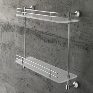 1542-C Scaffale cromato con 2 mensole RIVIERA TL BATH - immagine 1