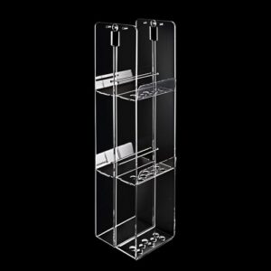 2103-C-TR Porta oggetti doppio 3 ripiani trasparente FORBOX TL BATH - immagine 1