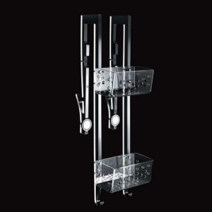 2112-C-TR Portaoggetti 2 piani con gancio e magnete FOR.BOX TL BATH - immagine 1