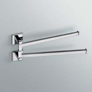 3019-C Porta salviette doppio orientabile cromato STAR TL BATH - immagine 1