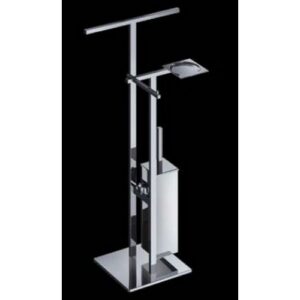 4575-C-BC Piantana cromata wc-bidet con base in plexiglass EDEN TL BATH - immagine 1