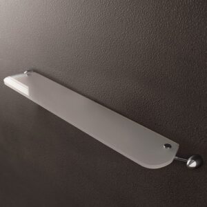 9013-C Mensola cromata con piano in plexiglass bianco MARINA TL BATH - immagine 1