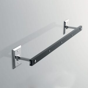 G207-C-NR Porta salviette cromato e plexiglass nero GRIP TL BATH - immagine 1