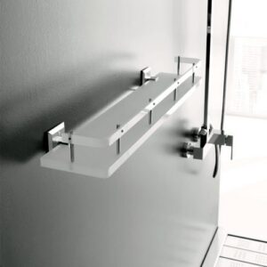 G213-C-BC Mensola con ringhiera e plexiglass bianco GRIP TL BATH - immagine 1