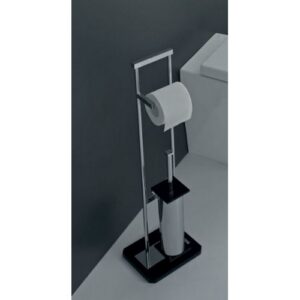 G273-C-VR Piantana wc cromato e plexiglass verde GRIP TL BATH - immagine 1