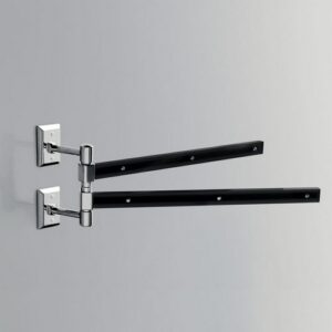 G319-C-RS Porta salviette doppio orientabile cromato e plexiglass rosa GRIP TL BATH - immagine 1