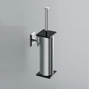 G366-C-RS Portascopino cromato a parete in plexiglass rosa GRIP TL BATH - immagine 1