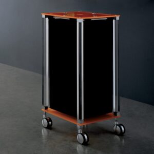 K121CSNNR Carrello portabiancheria quadrato con aste in plexiglass trasparente LAUNDR BAG TL BATH - immagine 1