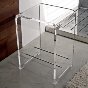 K130-C-TR Sgabello in plexiglass trasparente e finiture cromate TL BATH - immagine 1