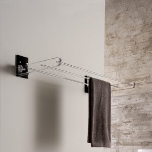 K138-70-BC Stendibiancheria da muro plexiglass bianco TL BATH - immagine 1