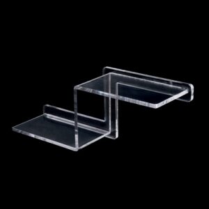 K160-C-NR Scaffale in plexiglass nero cromato TL BATH - immagine 1