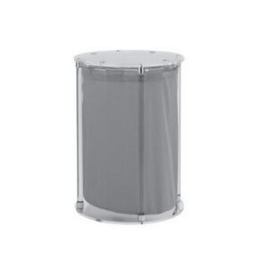 K173CSNVR Cesto portabiancheria tondo senza ruote con sacco nero e plexiglass verde TL BATH