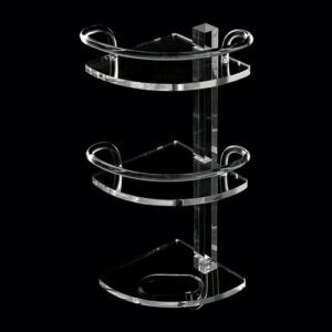 L004-TR Angolare doccia in plexiglass trasparente a 3 piani con gancio FORBOX TL BATH - immagine 1