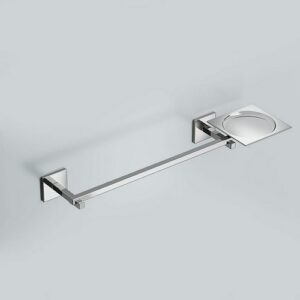 M518-C Porta salviette con portasaponetta cromato MOOD TL BATH